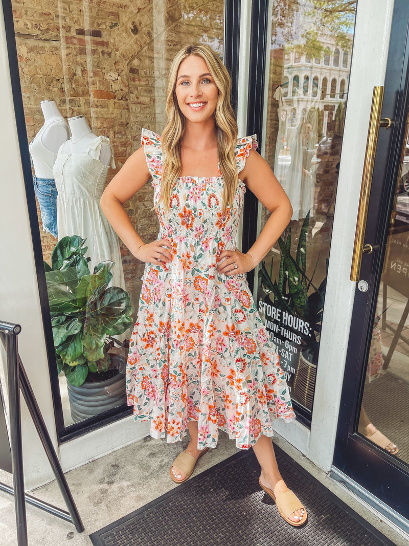 Floral midi dress