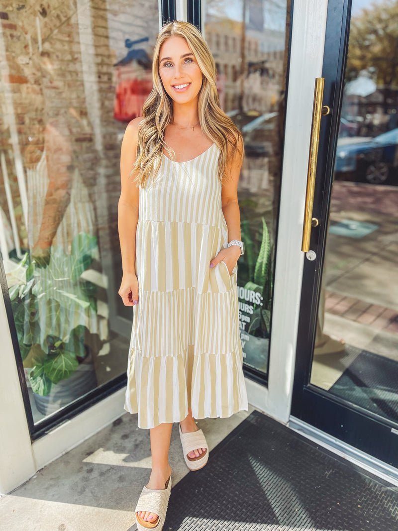 Striped in neutrals maxi