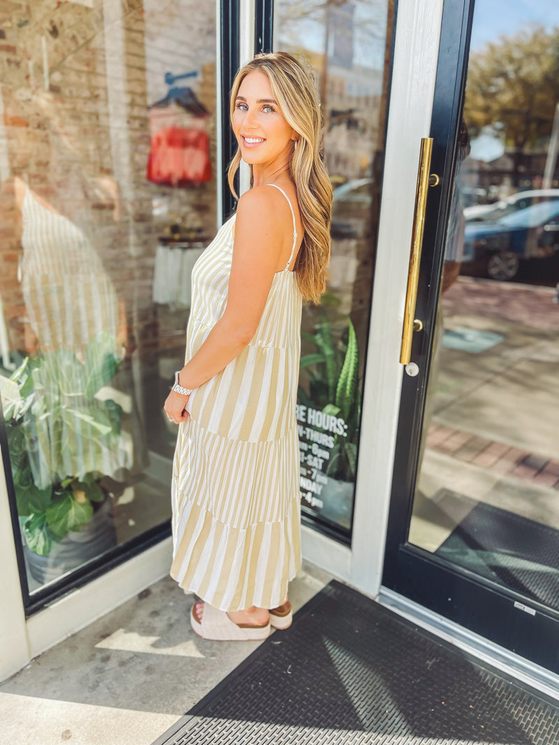 Striped in neutrals maxi