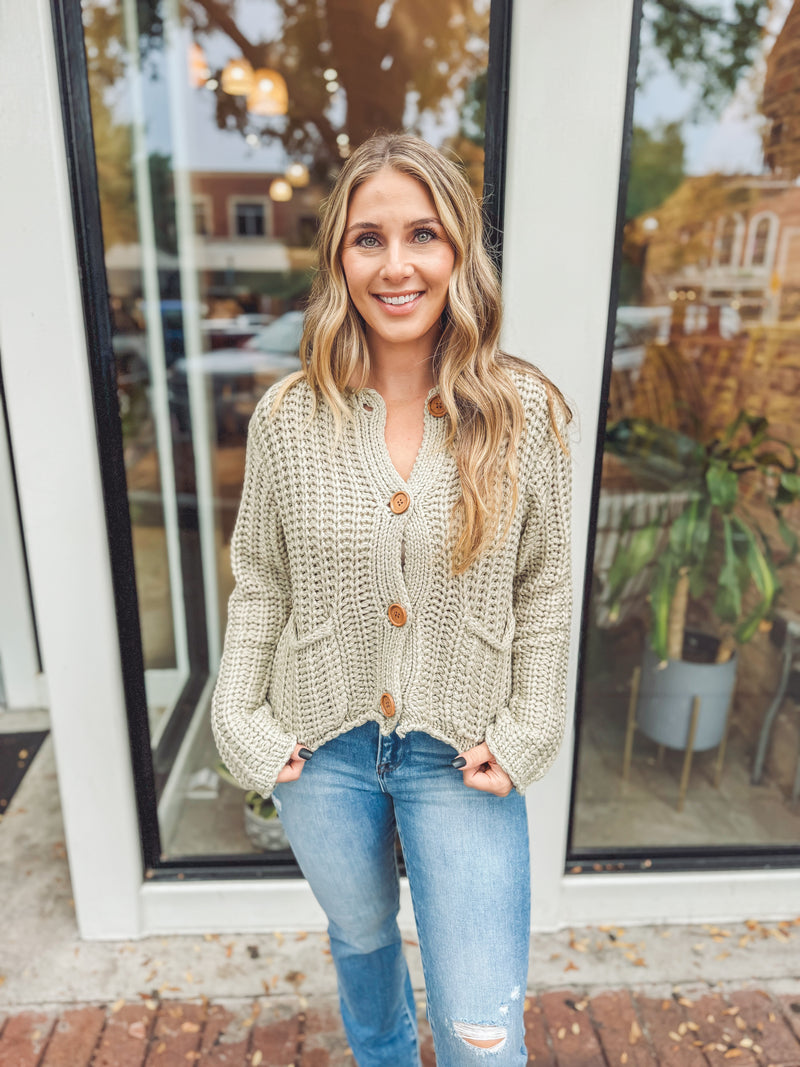 Chunky knit cardigan