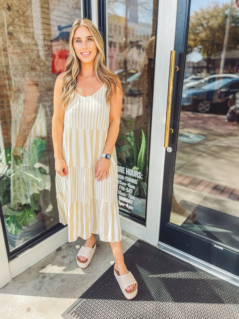 Striped in neutrals maxi